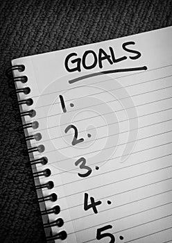 Goals List Spiral Notebook