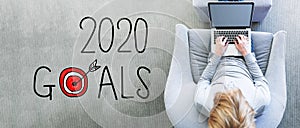 2020 Goals with man using a laptop