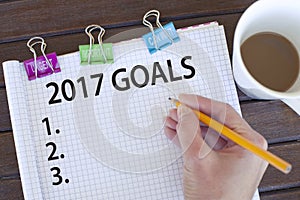 Goals for new year 2017 concept