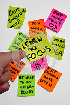 Goals tasks projects Overambition. Learn to focus photo