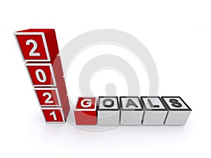 2021 goals word block