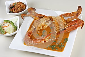 Goan Crab fry from India photo