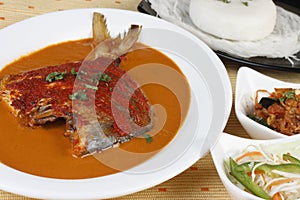 Goan Pomfret Curry or Goan fish curry photo