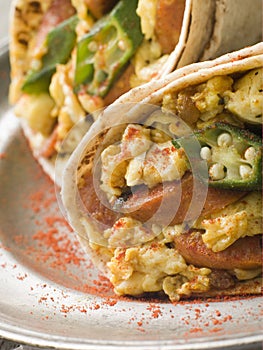 Goan Style Eggs wrapped in a Chapatti