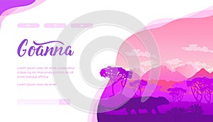 Goanna vector landing page template