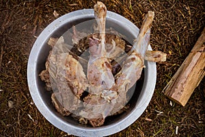 Goat Boiled Meat Mutton Unsliced In The Sufurian