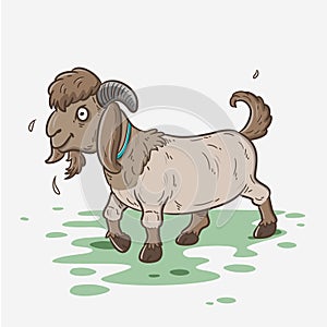 Goat cartoon illustration