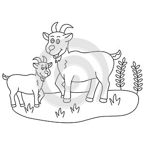 Goat coloring page