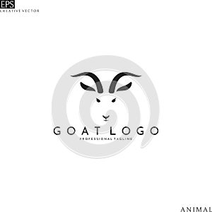 Goat head. Logo template