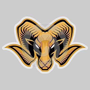 GOAT HEAD VECTOR DESIGN 01 photo