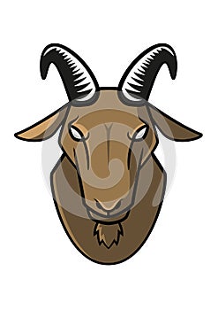 Goat Head Vector Logo