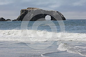 Goat Rock Beach is located between Goat Rock Point and the Russian River along the Sonoma County shore near the town of Jenner.