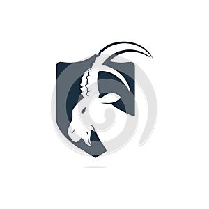 Goat Simple Logo Template Design.