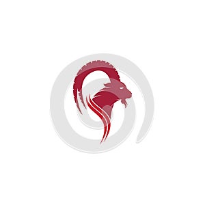 Goat Simple Logo Template Design.