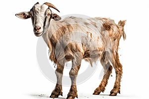 Goat on White Background
