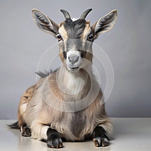 goat white background