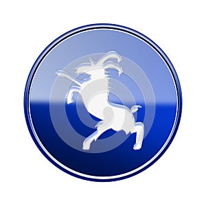 Goat Zodiac icon blue..
