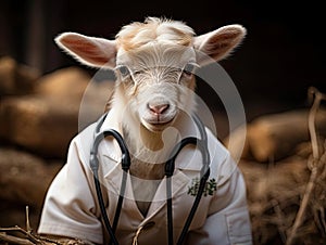 Goatbaby wearing stethoscope Nikon Z II Lens