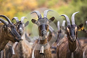 Goats with funny faces, in BaiÃ£o, Portugal