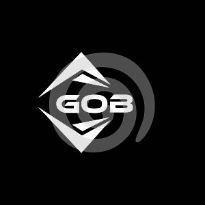 GOB abstract technology logo design on Black background. GOB creative initials letter logo concept photo