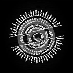 Gob chalk emblem. Vector Illustration. Detailed photo