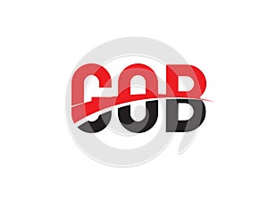GOB Letter Initial Logo Design Vector Illustration