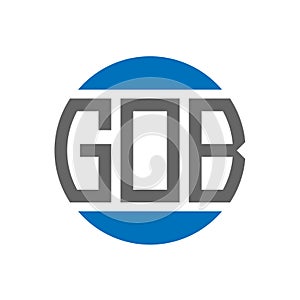 GOB letter logo design on white background. GOB creative initials circle logo concept. GOB letter design
