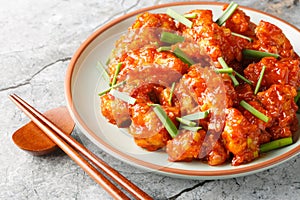 Gobi manchurian is a traditional Indo-Chinese dish consisting of fried cauliflower thatâ€™s tossed in a sweet and spicy sauce