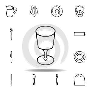 goblet, casual lunch icon. Set can be used for web, logo, mobile app, UI, UX on white background