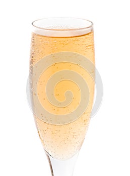 Goblet glass with champaign