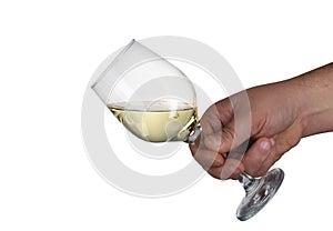 Goblet of wine kept in a hand