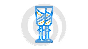 goblets for bride and groom drink color icon animation