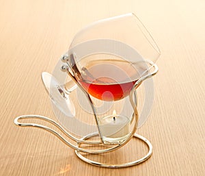 A goblets of cognac