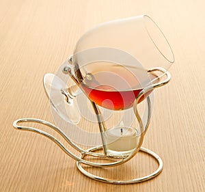 A goblets of cognac