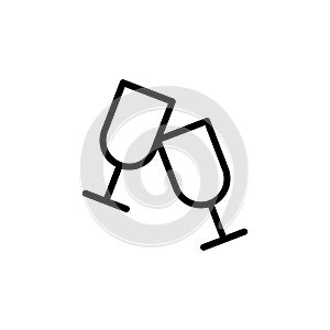 Goblets, wedding icon. Simple line, outline vector elements of marriage icons for ui and ux, website or mobile application