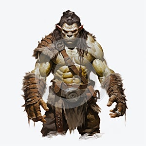 Goblin Character Concept Illustration In Aleksi Briclot Style photo