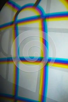 Gobo window light pattern on wall