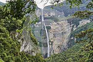 Gocta Cataracts, Catarata del Gocta, are perennial waterfalls with two drops located in Peru.