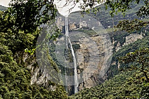 Gocta Cataracts, Catarata del Gocta, are perennial waterfalls with two drops located in Peru.