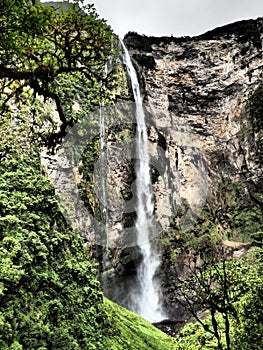 Gocta waterfall in northern Peru, travel and tourism photo