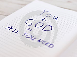 God is all You need