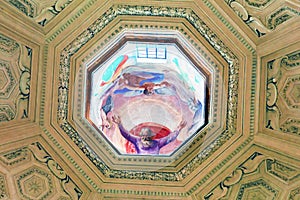 God Angel Painting Dome Santa Maria Della Pace Church Rome Italy