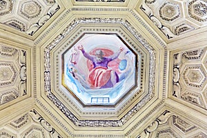 God Angel Painting Dome Santa Maria Della Pace Church Rome Italy
