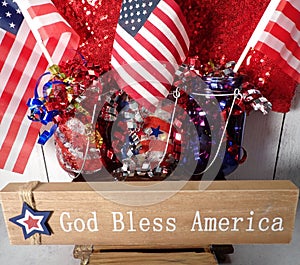 GOD BLESS AMERICA, July 4th, 1776 Independence day, celebrate freedom, red, white, blue