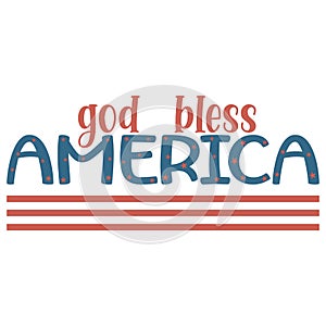 God bless America vector and illustration