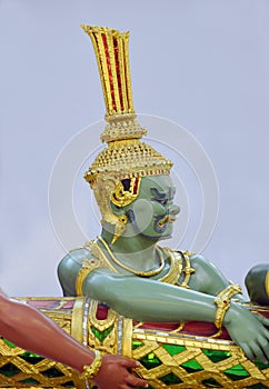 The God and Demons at Thailand Suvarnabhumi Airport