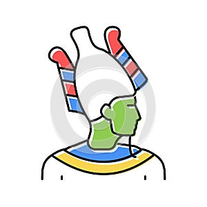 god egypt osiris color icon vector illustration