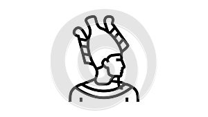 god egypt osiris line icon animation