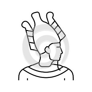 god egypt osiris line icon vector illustration