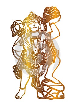 God Hanuman 2D Vector